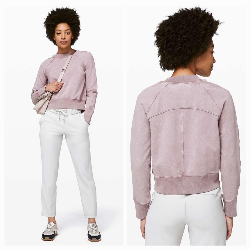 Lululemon Ready to Roll Crew Sz 6 Washed Vintage Look. Color Mauve.